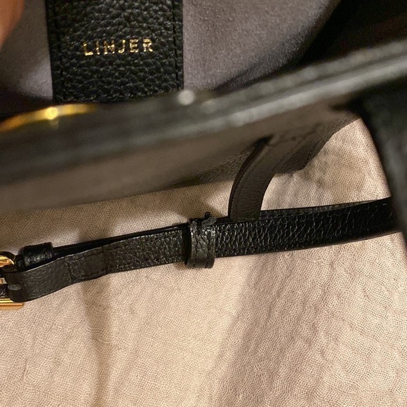 LINJER THE LANA BLACK LEATHER BAG . EUC - Picture 10 of 15
